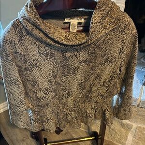 Bamboo Traders Women's Cowl Neck Snakeskin Sweater